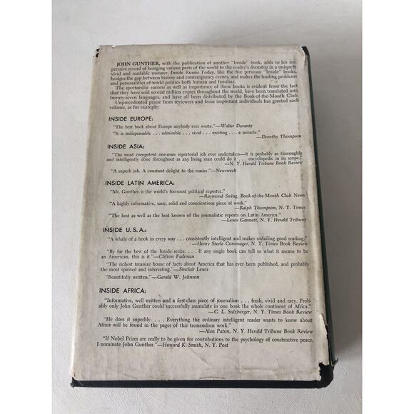 Vintage 1958 Inside Russia Today Communist USSR Stalin Khrushchev HC Dust Jacket - Picture 2 of 12